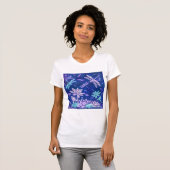 T - Shirt der Blume und Libellen (Vorne ganz)