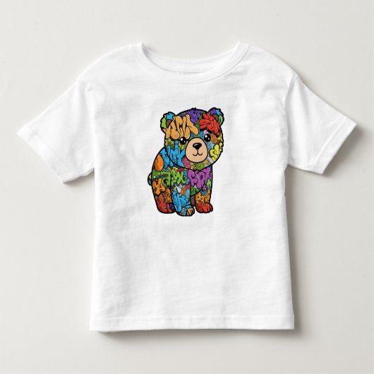 T - Shirt der coolen Graffiti Bärenkinder (Vorderseite)