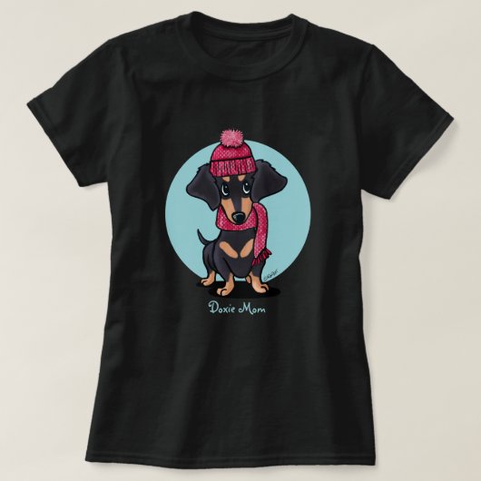 T - Shirt der Dackel Black and Tan (Design vorne)