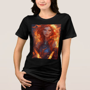 T - Shirt der drakonischen Kriegerfrauen in drei D