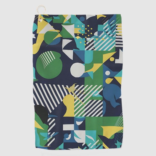T - Shirt der dynamischen geometrischen Männer - A Golfhandtuch (Vorderseite)