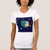 T - Shirt der Erden und Satelliten (Vorderseite)