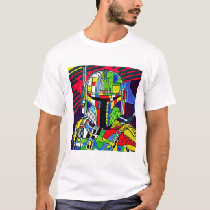 T - Shirt der farbenfrohen Vector Robot Illustrati