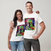 T - Shirt der farbenfrohen Vector Robot Illustrati (Unisex)