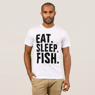 T - Shirt der Fischerei, SLEEP FISCH essen