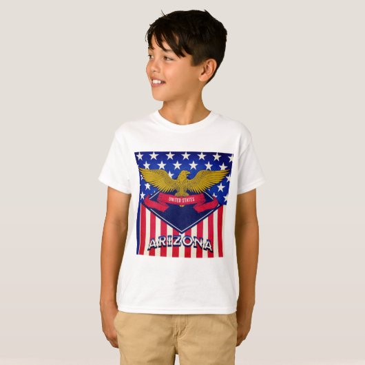 T - Shirt der Flagge Arizona USA (Vorne ganz)