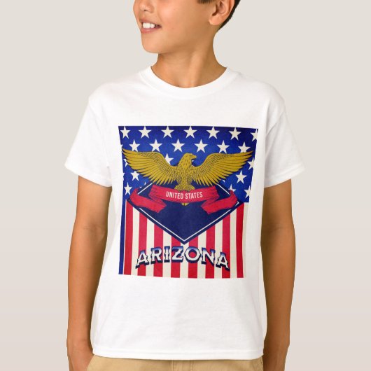 T - Shirt der Flagge Arizona USA (Vorderseite)