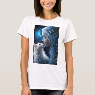 T - Shirt der Frau Fairy Queen mit Katze
