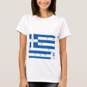 T - Shirt der Frau/griechische Flagge (Vorderseite)