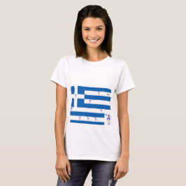 T - Shirt der Frau/griechische Flagge