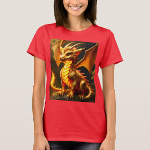 T - Shirt der Frauen mit dem Feuerdrachen und dem 