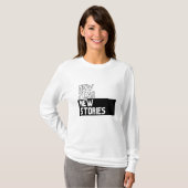 T - Shirt der Frauen mit langer Lebensdauer - Froh (Vorne ganz)