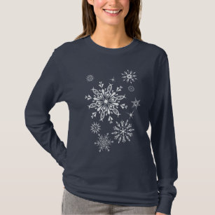 T - Shirt der Frauen Schneeflocken