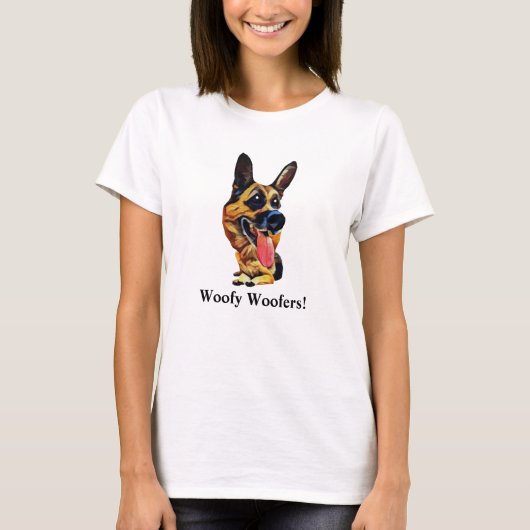 T - Shirt der Funny German Shepherd Woman (Vorderseite)