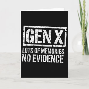 T-Shirt der Generation Genx Männer Frauen Gen X Vi Karte