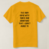 T - Shirt der Geschäftsbedingungen (Design Rückseite)