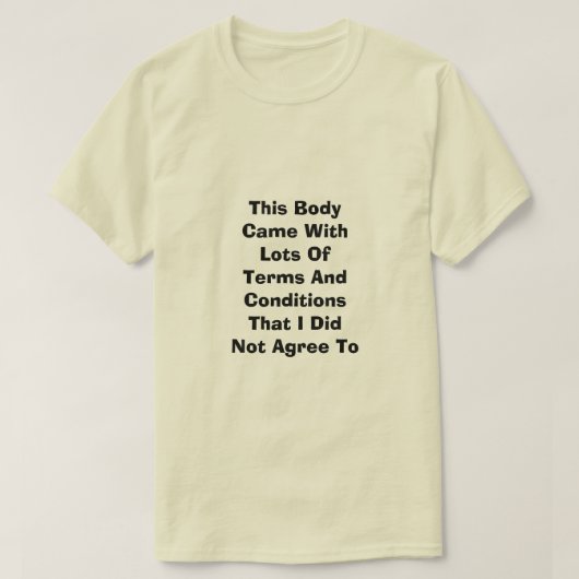 T - Shirt der Geschäftsbedingungen (Design vorne)