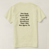 T - Shirt der Geschäftsbedingungen (Design Rückseite)