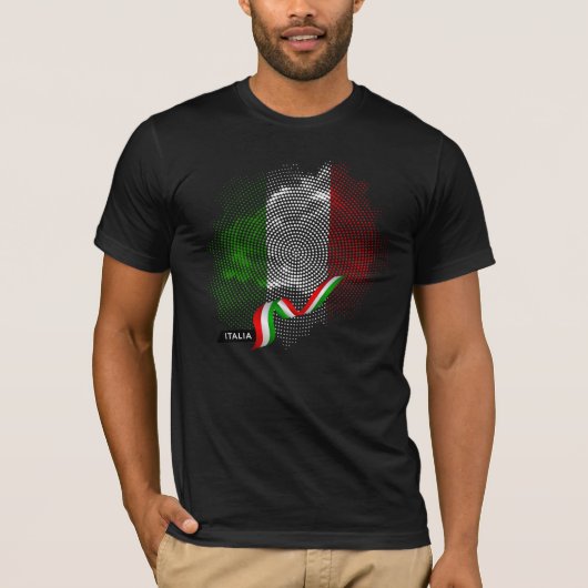 T - Shirt der italienischen Flagge (Vorderseite)