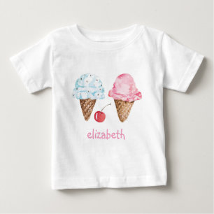 T - SHIRT DER KINDER: EISKREAME + NAME
