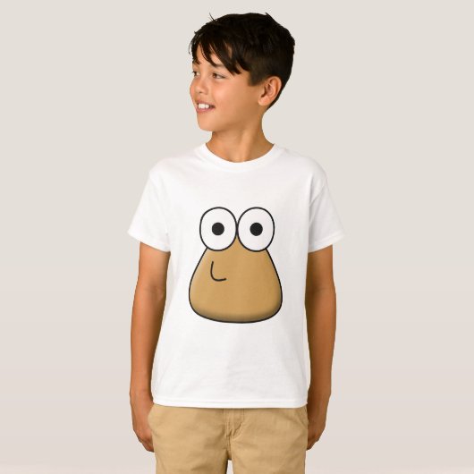 T - Shirt der Kinder - Happy Baby Pou (Vorne ganz)