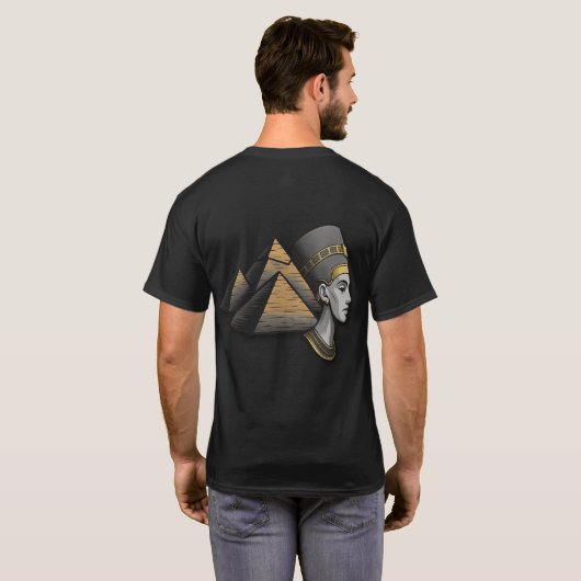 T - Shirt der Königin der Pyramiden (Schwarz voll)