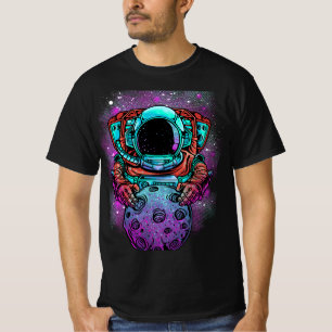 "T-Shirt der kosmischen Voyager - Astronaut & Moon T-Shirt
