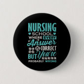 T - Shirt der Kursschule Funny Nursing Button (Vorderseite)
