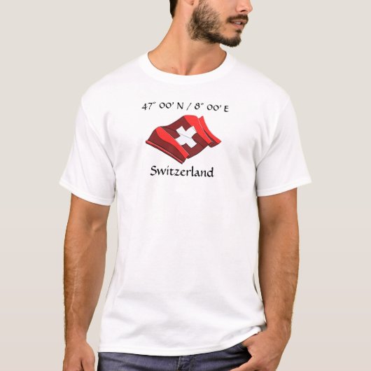 T - Shirt der Landesflagge Schweiz (Vorderseite)