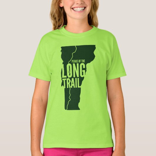T - Shirt der Langwegs-Gipfel von Vermont (Vorderseite)