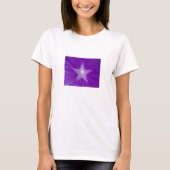 T - Shirt der lila Star-Frauen weiß (Vorderseite)