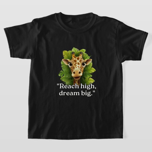 T - Shirt der Mädchen , Dream Big - Giraffe Te (Ablage )