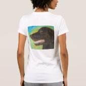 T - Shirt der Malerei im Black Lab Dog Pet Portrai (Rückseite)