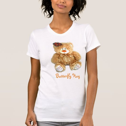 T - Shirt der Mama zu Teddy Bear und Butterfly HUG (Vorderseite)