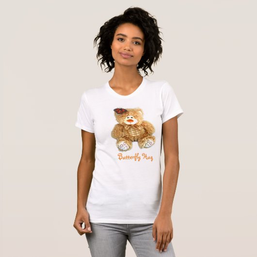 T - Shirt der Mama zu Teddy Bear und Butterfly HUG (Vorne ganz)