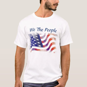 T - Shirt der Männer - Amerikanische Flagge - Wir