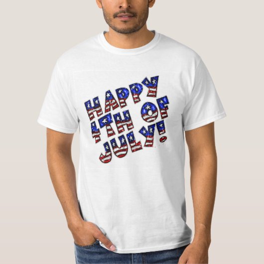 T - Shirt der Männer/Glückwunsch 4. Juli (Vorderseite)