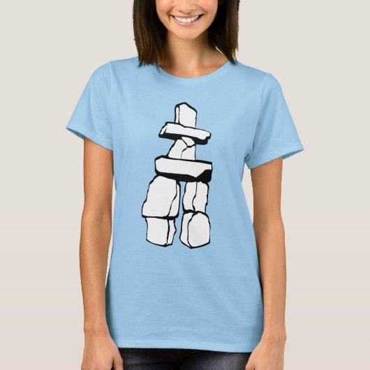 T - Shirt der Mutterkunst Inuit Inukshuk Shirt (Vorderseite)