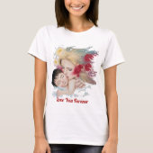 T - Shirt der Mutterschaft: Liebe für immer (Vorderseite)