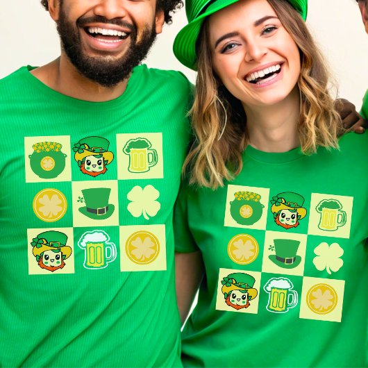 T - Shirt der niedlichen St. Patrick's Day Checker