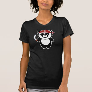 T - Shirt der Piraten-Panda-Damen-Twofer