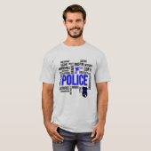T - Shirt der polizeilichen Beschreibung (Vorne ganz)