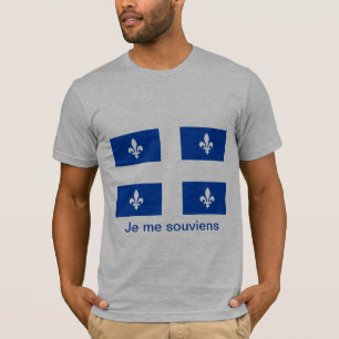 T - Shirt der Quebec-Flagge - kein Hintergrund