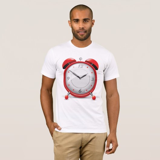 T - Shirt der Red Alarm Clock Mens (Vorne ganz)