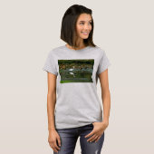 T - Shirt der Reflektion des weißen Egrets (Vorne ganz)