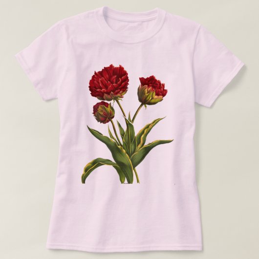 T - Shirt der roten Blume (Design vorne)