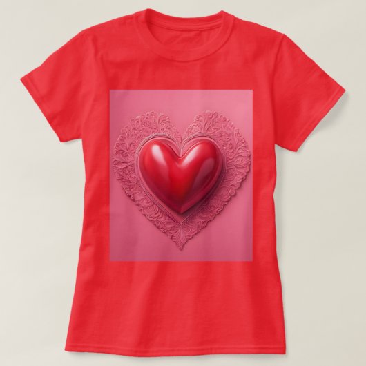 T - Shirt der Roten Herzchen (Design vorne)