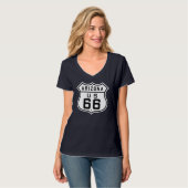 T - Shirt der "Route 66" der Frau (Vorderseite Vollansicht)
