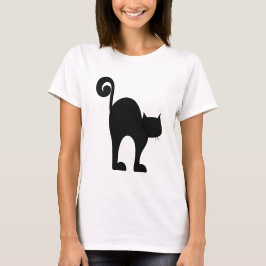 T - Shirt der schwarzen Katze (Vorderseite)