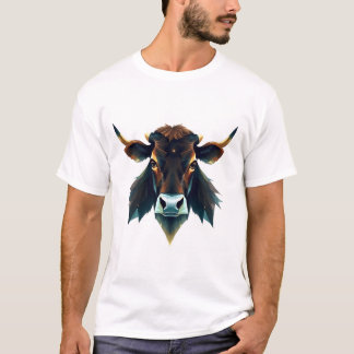 T - Shirt der Schwimmkuh Face Art